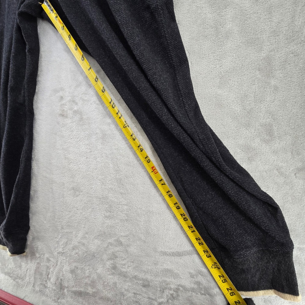 Faherty Women Medium Joggers Charcoal Grey Textured Drawstring Sweatpants - Picture 7 of 11